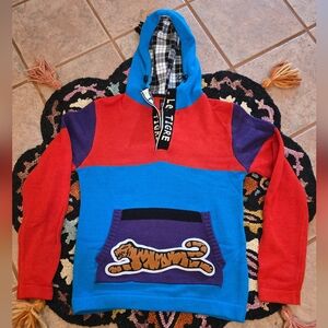 🔥🔥Le Tigre Men's Colorblock Sweater with Tiger Patch🔥🔥